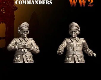 28mm German Tank Commanders | WW2 | 3D Breed Miniatures | Germany