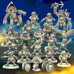 Hungry Piranhas Team | Blood | Fantasy Football | Bowl | Halfling Team | Punga Miniatures