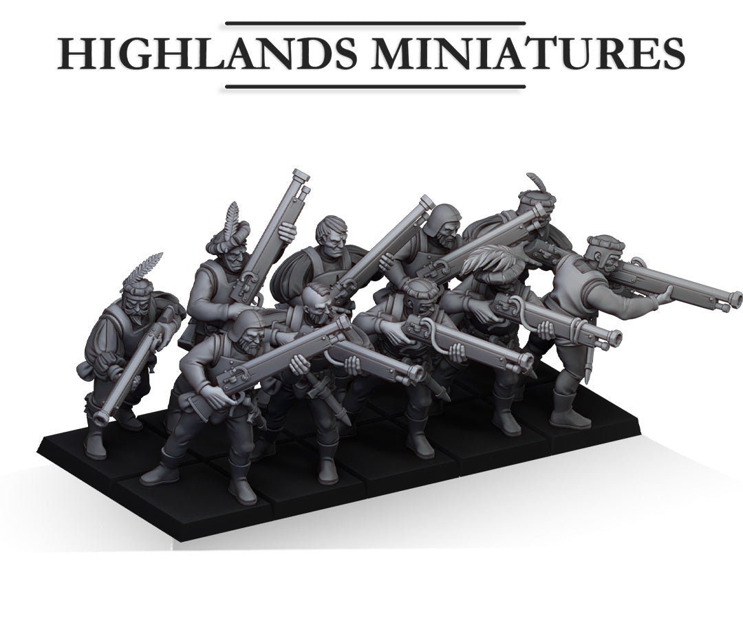 Imperial Handgunners Highland Miniatures, Fantasy Sunland Etsy