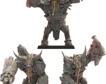 Gólems Magmhôrin de 28 mm / Enanos del Caos / Proxy / Mesa / Wargaming / Miniaturas de Lost Kingdom