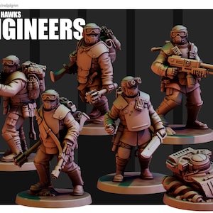 Desert Hawk Engineers | Trench| Guard | Proxy | Tabletop | Wargaming | Red Pilgrim Miniatures