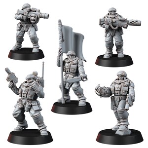 Equipe de Comando Desert Hawks | Guarda | Proxy | Mesa | Jogos de Guerra | Miniaturas Red Pilgrim