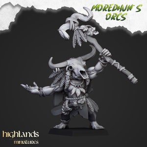 Cave Orc Shaman | Highland Miniatures, Fantasy Moredhun&#39;s Orcs