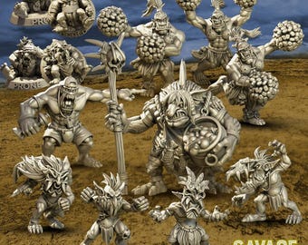 Savage Orc Support Staff | Fantasyvoetbal | Orc-team | Punga-miniaturen