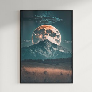 Vollmond über den Bergen