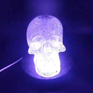 glittery led skull