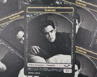 X4 Vampire Tokens - Magic The Gathering Edward Nosferatu Twilight Tokens