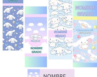 cinammon Custom lables / Pegatina escolares /daycare labels/ school supply stikers/ label name school/materiales escuela/