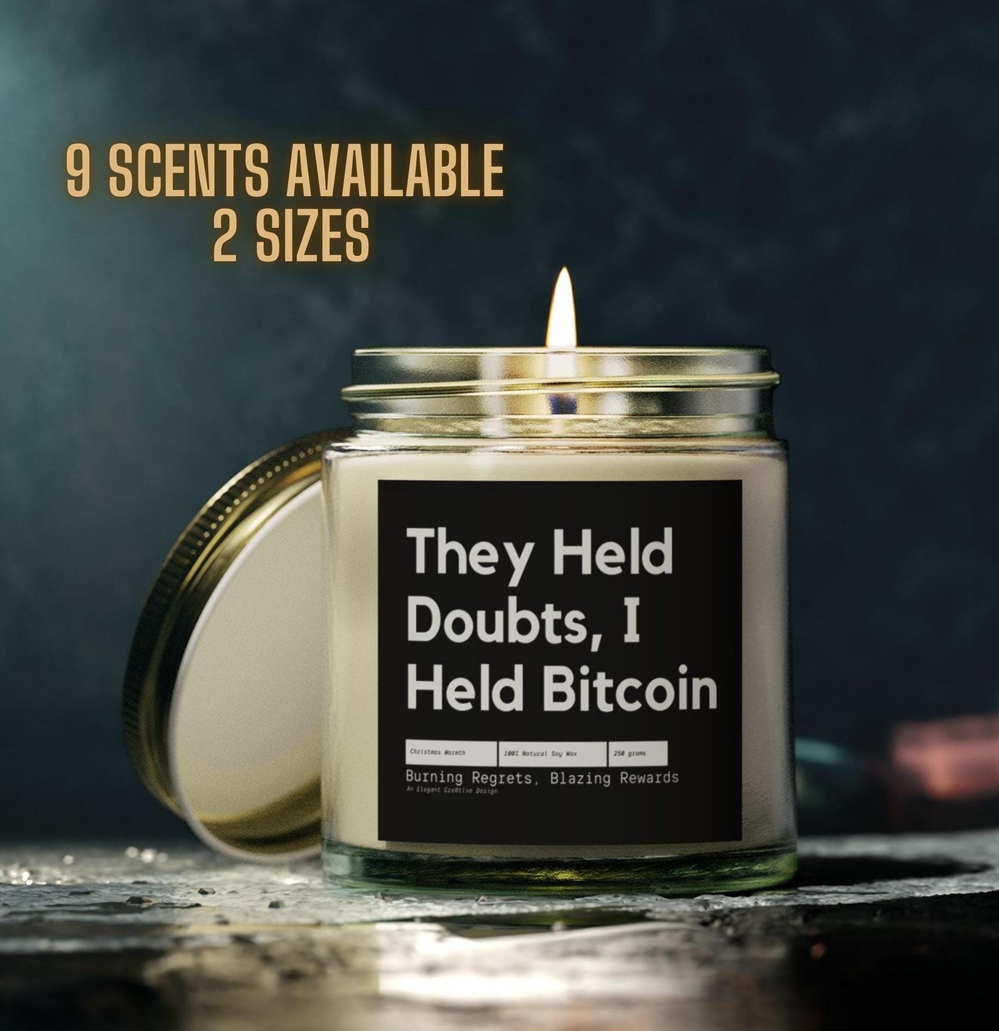 They Held Doubts, I Held Bitcoin - Crypto Enthusiast High Quality 100%  Natural Wax Candle (4oz 9oz), 9 Scents Perfect Christmas Gift for Him - Etsy