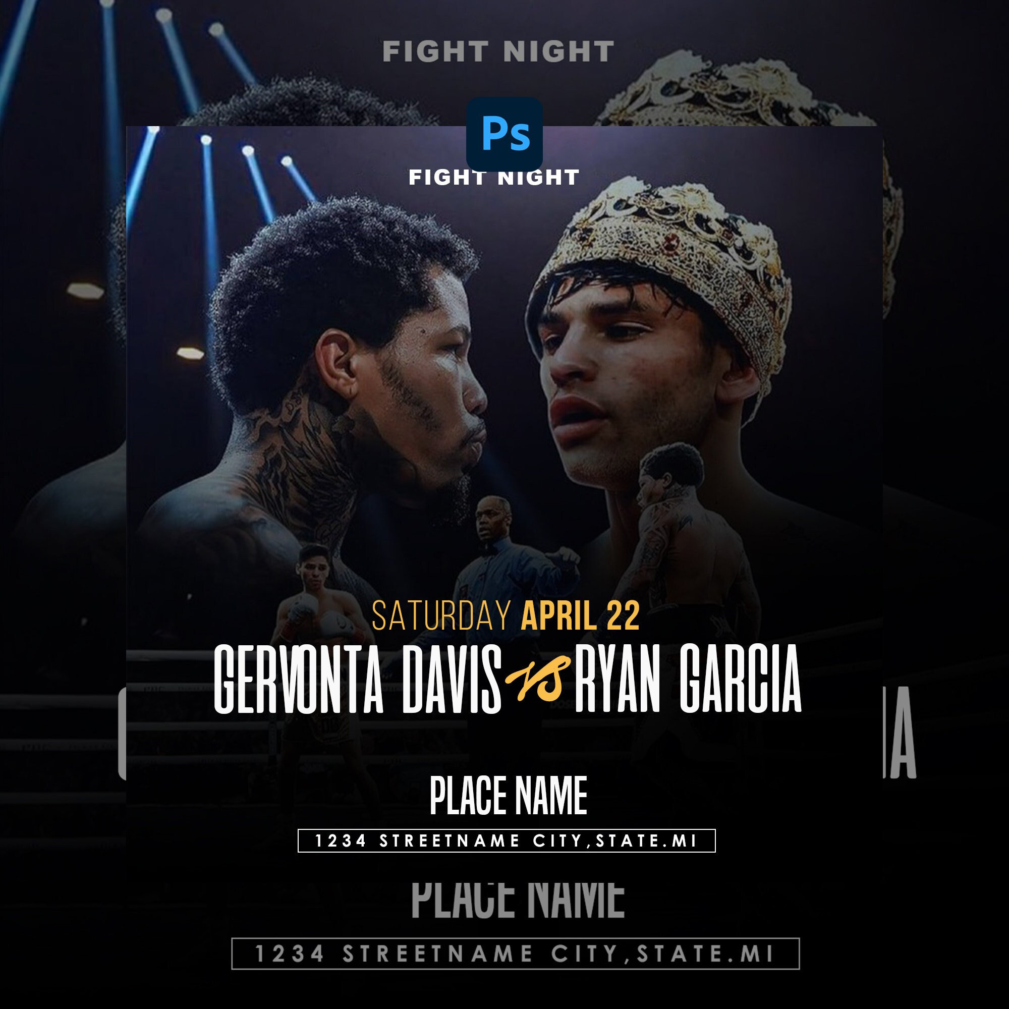 Gervonta Davis Vs Ryan Garcia Flyer Watch Party Fight Night