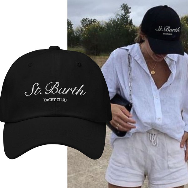 St. Barth Yacht Club Dad Hat Wellness Embroidered Baseball Cap |  Sporty Rich Tennis Club Hat Bachelorette Yacht Party Vacation Hat