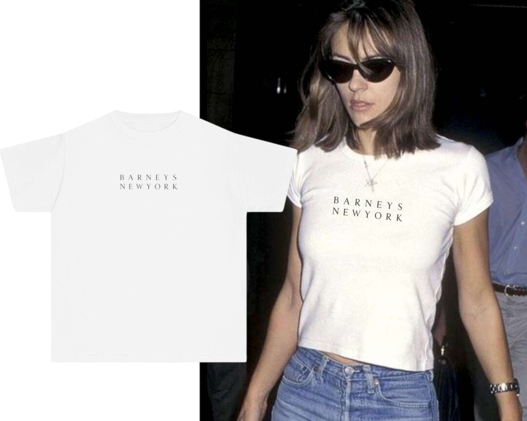 Barneys New York T-shirt Crewneck 90s Fitted Baby Tee