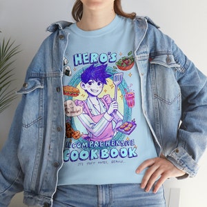 Omori Omocat Hero's Incomprehensive Cookbook Unisex Heavy Cotton Tee