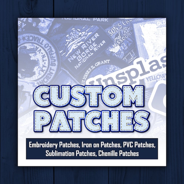 Custom patches. Iron on patches, embroidery patches, PVC patches, Chenille Patches, Woven Patches, Leather Patches, Velcro patches,