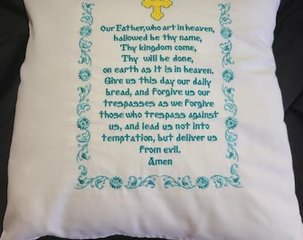 Lord's prayer-16 inch throw pillow