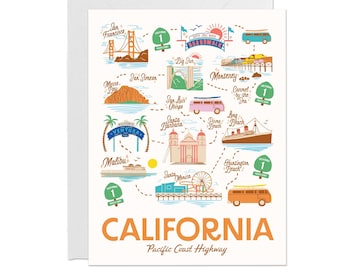 California Pacific Coast Highway Greeting Card