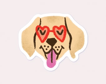 Golden Labrador Retriever Vinyl Sticker