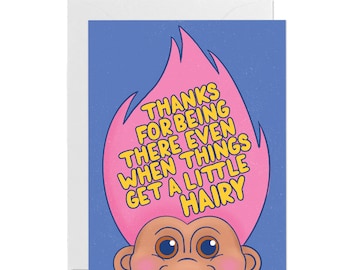 Hairy Troll Greeting Card