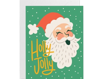 Holly Jolly Santa Card