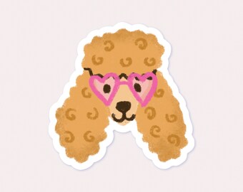 Poodle Vinyl Sticker