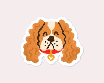 Fluffy Cocker Spaniel Vinyl Sticker