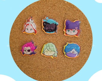 Heartsteel Inspired Acrylic Pins | LoL | Cute | Rainbow Effect