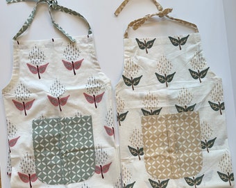Apron/Cotton / hand block printed