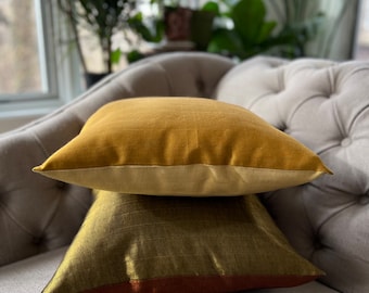 Metallic finish , gold, bronze, antique gold neutral , cushion covers , festive decor, dual colour