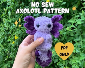 No Sew Axolotl Crochet Pattern: Quick Amigurumi (PDF Pattern)