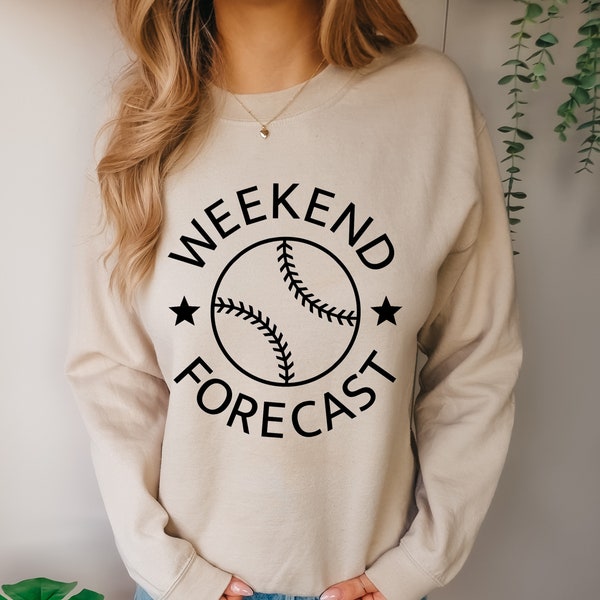 Weekend Forecast Baseball Stars Digital File PNG Sweater Game Day Shirt