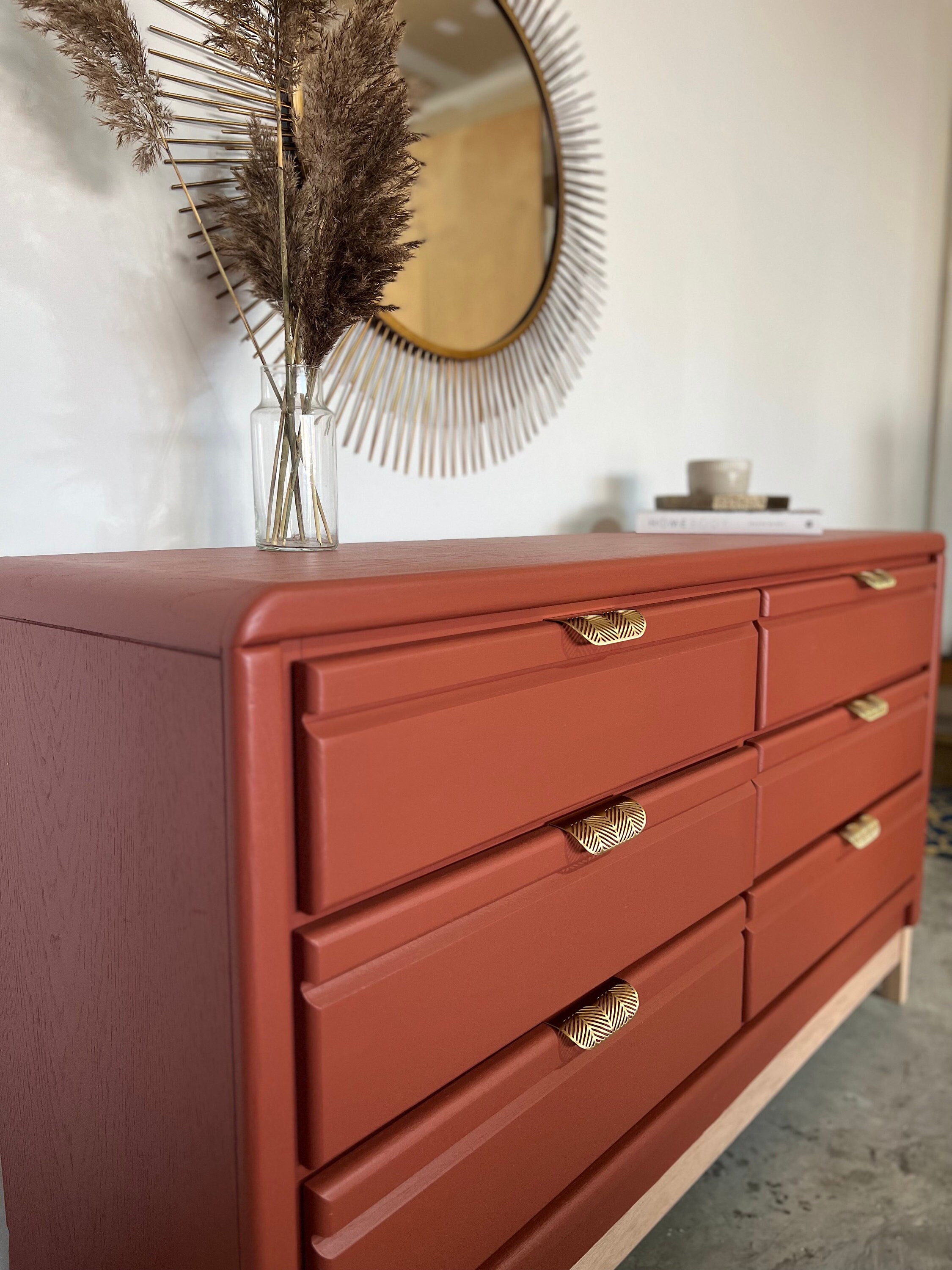 SOLD Stylish 6-drawer Dresser - Etsy