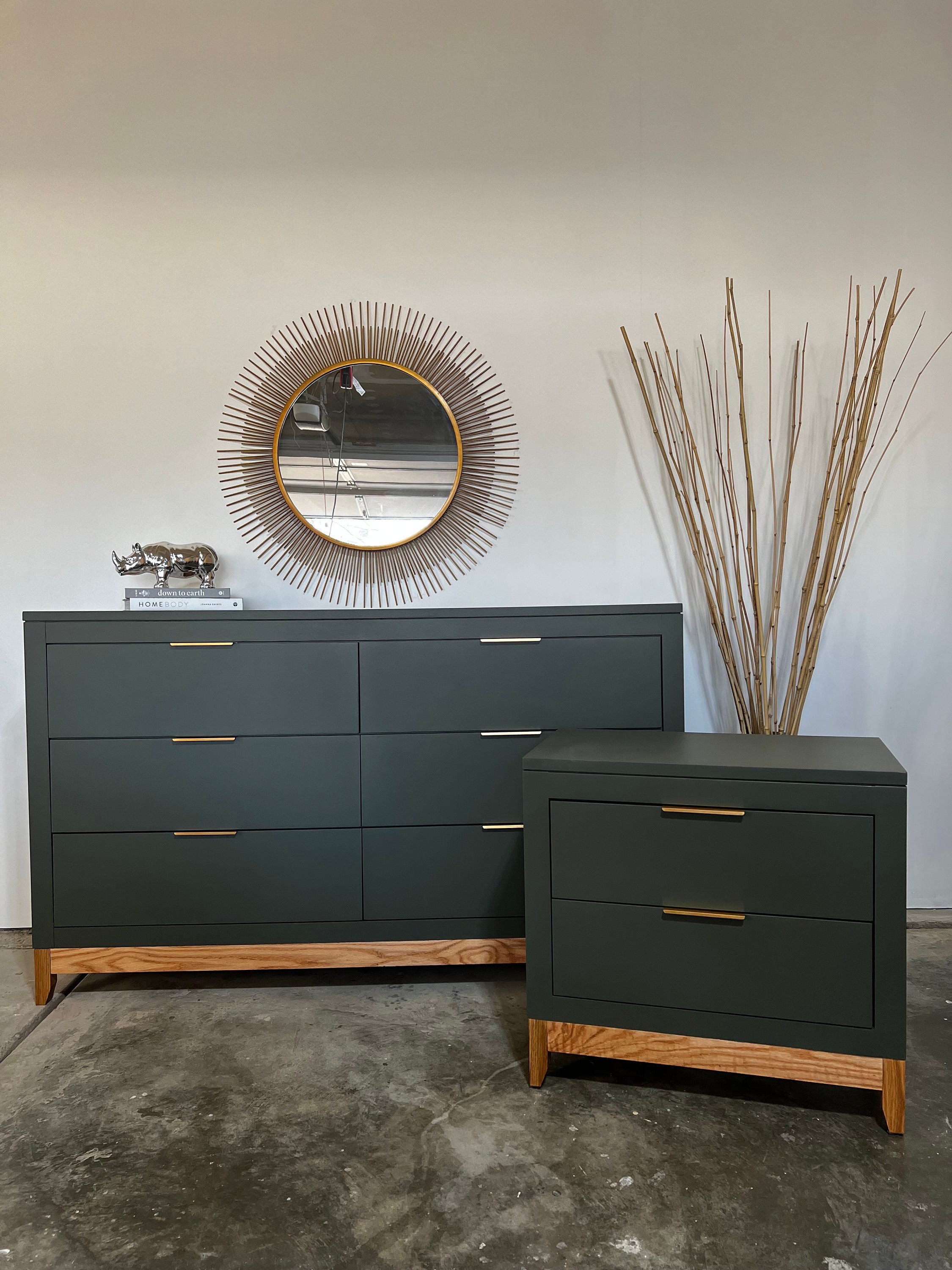 SOLD Newly Refinished Dresser & Nightstand Set - Etsy