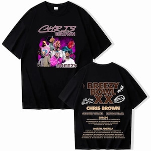 Chris Brown Breezy Bowl XX Tour 2 sided T Shirt Unisex