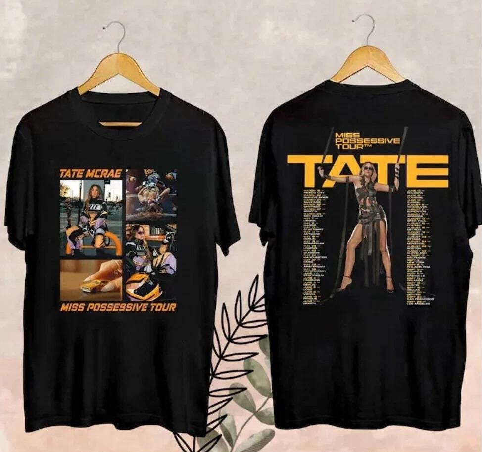 Discover Tate McRae Tour 2025 Double Sided T-Shirt