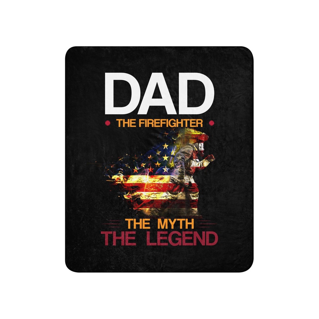 Fireman Throw Firefighter Dad Fireman Plush Throw Fleece Sherpa Blanket, Firefighter ...