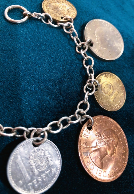 Vintage coin charm bracelet - image 6