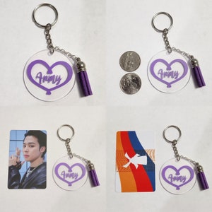 A.R.M.Y round acrylic keychain
