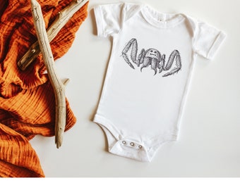 Jumping Spider Infant Bodysuit | Vintage Scientific Illustration | Ethically Made in LA | Sizes 3-6m to 18-24m