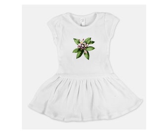 Lemon Flower Toddler Rib Dress
