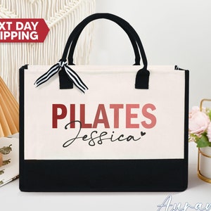 Personalized Pilates Girl Tote Bag, Pilates Gift for Women, Pilates Life,Pilates Lovers,Plates Teacher Gift, Workout Yoga,Pilates Lover Gift