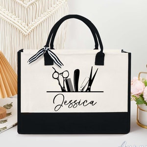 Hairstylist Tote Bag, Custom Hairdresser Bag, Hairstylist Gift, Hair Dresser Bag, Trendy Hair Therapist Bag, Cosmetology Gift, Stylist Gifts