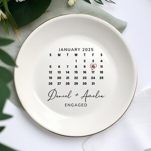 Personalized Engagement Ring Dish, Engagement Ring Holder,Gift For Bride and Groom,Wedding Gift, Bridal Shower,Anniversary Gift,Jewelry Dish