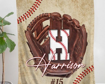 Personalized Baseball Blanket, Baseball Players Gift for Team, Baseball Pitching Grips, Custom American Baseball Gift Dad, Team Sport Gift