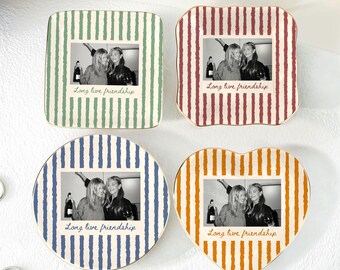 Personalized Besties Photo Ring Dish, Custom Photo Jewelry Dish, Gift For Besties, Soul Sister Gift,Birthday Ring Dish Gift For Best Friends