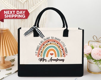 Personalized Teacher Tote Bag, Teacher Gift, Custom Teacher Bag, Back to School, Gift for Teacher, Teacher Appreciation, Thank You Teacher