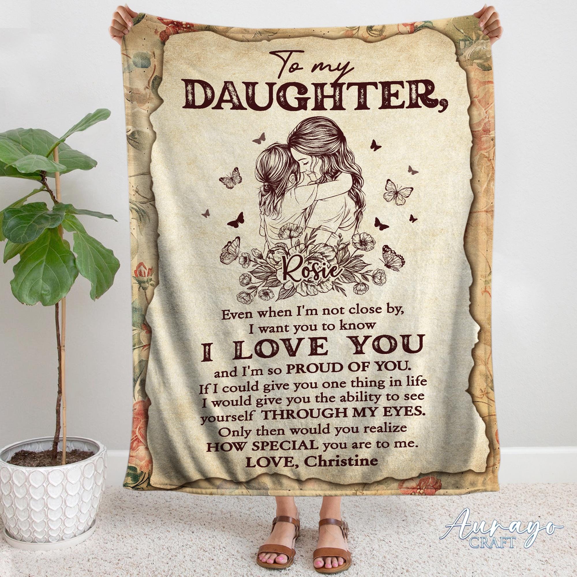 Personalized Daughter Blanket Etsy Singapore