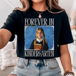 Personalised Forever In Kindergarten Comfort Colors Shirt, Kindergarten Teacher Shirt, Kindergarten Team Shirt, Retro Back To School Shirt