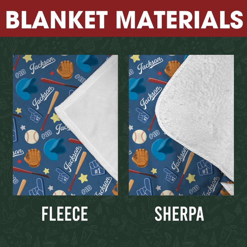 Personalized Baseball Blanket, Baseball Players Gift for Team, Baseball