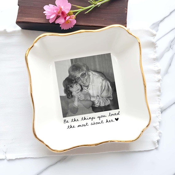 Custom Memorial Ring Dish, In Loving Memory Dish,Loss Of Loved One Ring Holder,Be The Things You Loved Most About Him Tray,Sympathy Keepsake