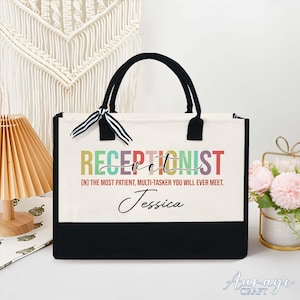 Veterinary Receptionist Tote Bag, Vet Receptionist Gift, Veterinary Receptionist, Vet Receptionist, Vet Tech Gift, Gifts for Receptionist